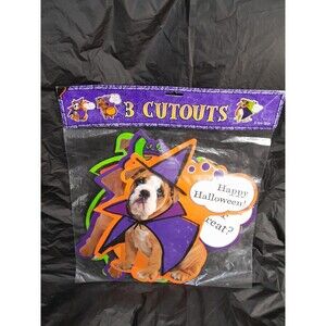 Amscan Vintage Halloween  Cutouts Dogs, 3 13 Inch Pieces  NOS